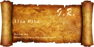 Ilia Rita névjegykártya